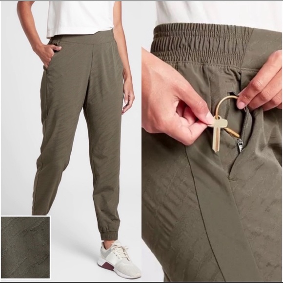 ATHLETA Brooklyn Textured Jogger In Olive - Picture 2 of 14